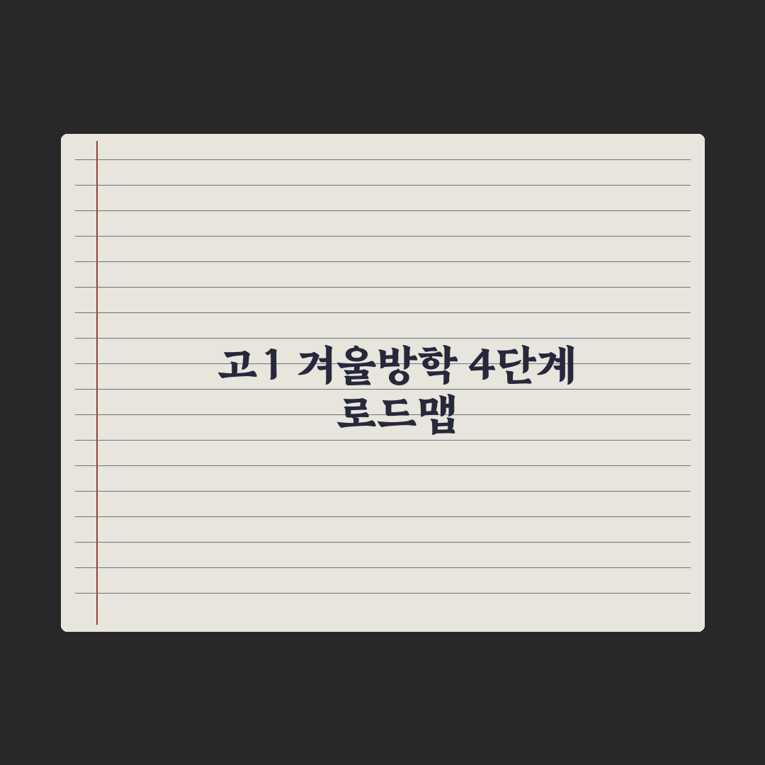 예비 고1 겨울방학 학습 전략 완벽가이드: 전문가가 분석한 5가지 핵심
