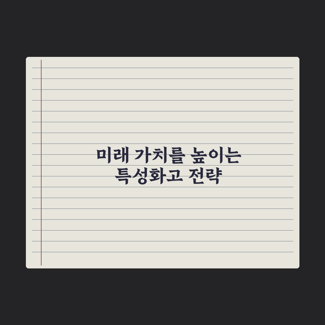 특성화고 진학 - 학과·전형 정리 심층분석, 전문가가 검증한 5대 지표