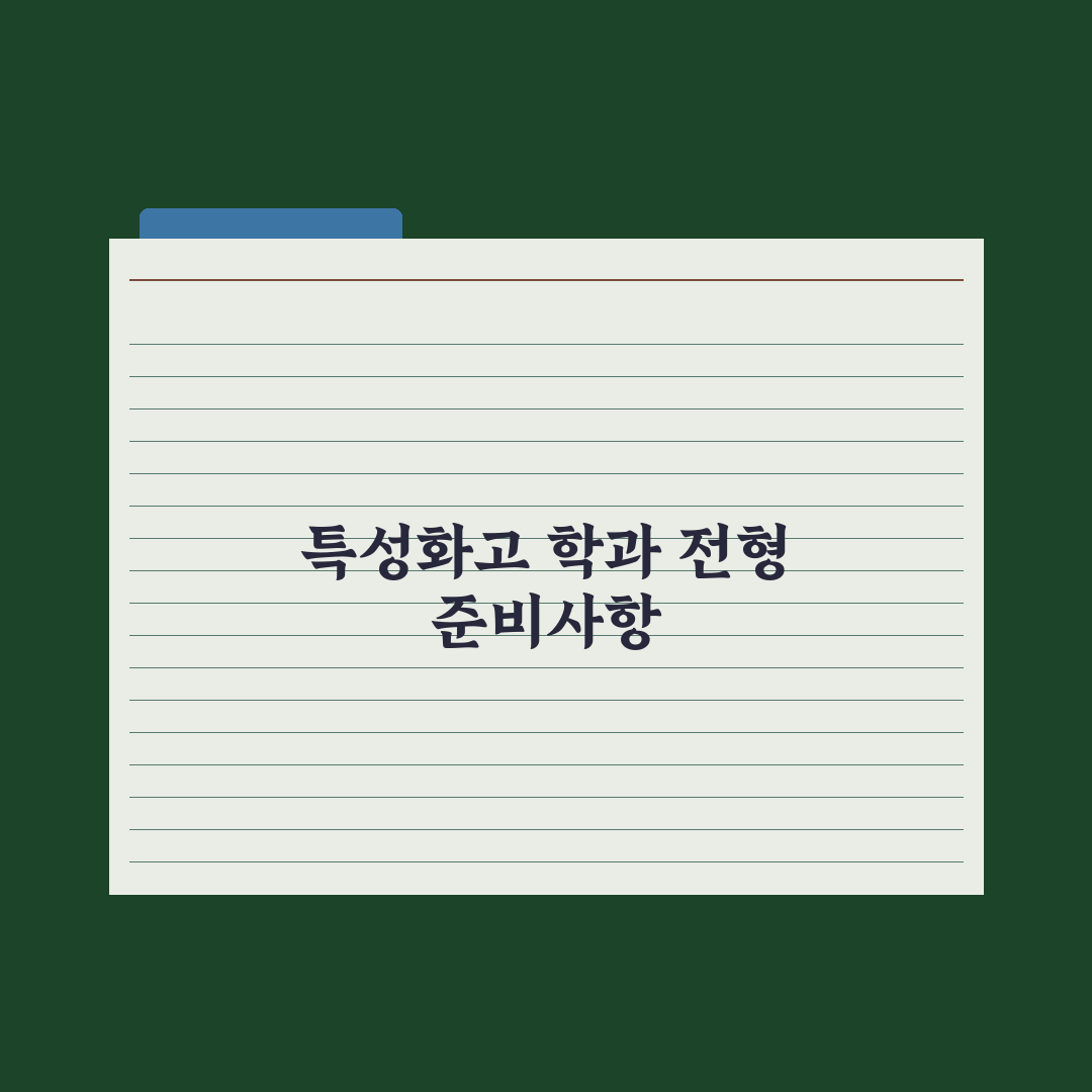 특성화고 진학 - 학과·전형 정리 심층분석, 전문가가 검증한 5대 지표