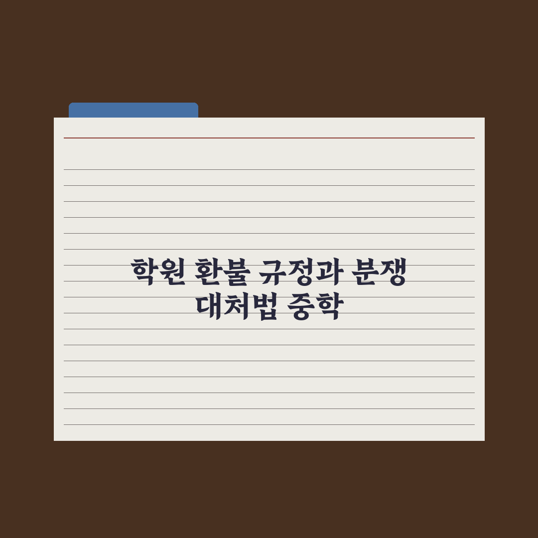 중학생 학원 환불 규정과 분쟁 대처법 실전가이드: 실무자 검증 5대 핵심